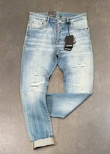 Dsquared2 Men's Slim Fit Stretchy Ripped Washed Blue Jeans Pants picture