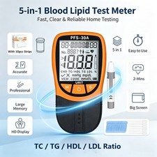Cholesterol, triglyceride, five-item blood lipid analyzer kit (10 test strips) picture
