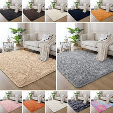 Soft Fluffy Shaggy Rug Plush Area Carpet Anti Slip Mat Bedroom Home Living Decor picture