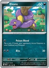 Ekans - 100/162 - Common (Near Mint) Temporal Forces - Darkness Pokémon picture