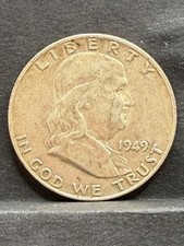 1949 D Franklin Half Dollar/Circulated/Ungraded (10) picture