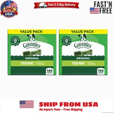 (2 pack) Greenies Original Teenie Natural Dental Treats for Dogs, 36 oz., 130 ct picture