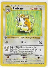 1999 Pokémon Raticate  1st Edition Shadowless 40/102 picture