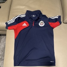 adidas Climalite Guadalajara Chivas Soccer Polo Shirt Size S Navy/Red/White picture