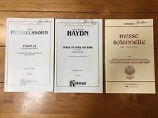 Lot Of 3 G. Schirmer & Kalmus Choral Score Books Mendelssohn, Haydn, Gounod picture