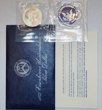 1973 S Eisenhower 40% Silver Dollar Blue Ike OGP COA $1 US Mint Unc BU ST-73Ae picture