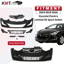 Fits 2014-2016 Hyundai Elantra Sedan Front Bumper Complete Kit Korea Built Only picture