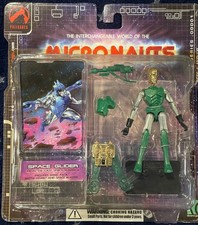 VINTAGE 2002 PALISADES DIE CAST METAL MICRONAUTS GREEN SPACE GLIDER MOC/Complete picture