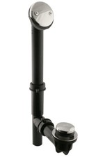 Westbrass 593144-05 Black 1-1/2 Tubular TipToe Bath WasteDrain Kit Polish Nickel picture