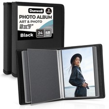 Dunwell Small Photo Album 5x7 2Pack, Black, Mounting Paper 5 x 7 Photo & Art ... picture
