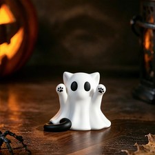 1 Pcs Halloween Ghost Figurine Spooky Unique Cat Mini Figurines | Ghost picture