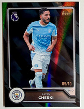 Rayan Cherki /10 Black Rainbow 2026-27 Topps Premier League Man City #184 picture