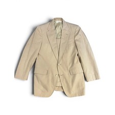Vintage Brooks Brothers Brooksgate Suit Tan 2 Button USA Made Split Waist Mens picture