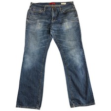 Guess Slim Straight Del Mar Fit Jeans Men's 36x32 Blue Denim Grunge Streetwear picture