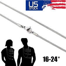 Men&Women's 925 Sterling Silver Tarnish-Free Italian Snake Chain Necklace 16-24