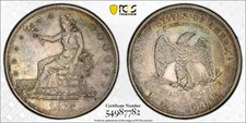 1875 CC TRADE DOLLAR TYPE 1/1 JUST GRADED PCGS XF DETAILS*TONER & GOLD SHIELD* picture