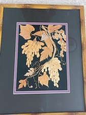 Larisa Thaney Original Pressed Flower Botanical Art Framed COA Grapes Oshibana picture