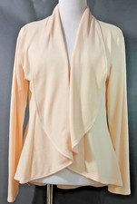 YOUR STYLE Women's LARGE Open Cardigan Sweater Lightweight Creamy Peach picture