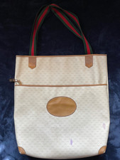 Vintage Beige Gucci Sherry Monogram Tote Bag picture
