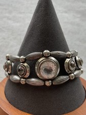 Brighton Art Deco Crystal Bracelet Silver Tone Vintage Estate Jewelry picture