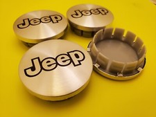 Jeep Set of 4 Chrome J Wheel Center Caps Liberty Grand Cherokee Wrangler  picture