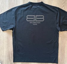 RARE Balenciaga Rhinestone BB T-Shirt - Black - M- Perfect Condition - LOW PRICE picture