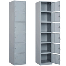School Locker Steel Metal Storage Locker Cabinet with 6 Doors for Employees 71H picture