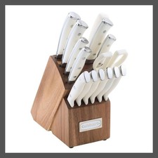 Cuisinart Classic 15pc White Triple Rivet Knife Block Set - C77WTR-15P2: High picture