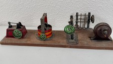 5pc Antique Hess Dynamobil Mill Factory Crank Tin Engine Hammer German Toy Model picture