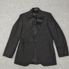 Vintage Brooks Brothers Tuxedo Jacket Mens Small Black Peak Lapel Formal USA picture