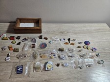 Lot of 45+ Delta Air Lines Lapel Pins Atlanta 1996 Salt Lake 2002 Olympics picture