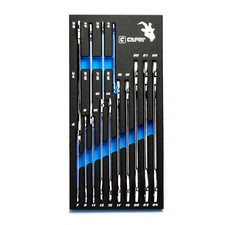 Capri Tools Super-Thin Open End Wrench Set, Metric & SAE, 14-Piece picture