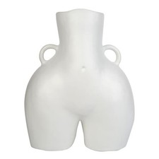NWOB ANISSA KERMICHE Love Handles Vase White Matte Ceramic Art Pottery 12