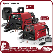 ARCCAPTAIN 130Amp MIG Welder 2-In-1 / 3-In-1 Welding Machine Flux Core MIG MMA🔥 picture