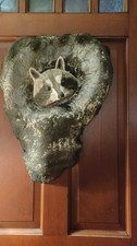 Raccoon Hollow life size sculpture wall hanging decorative picture