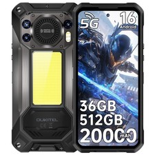 2026 OUKITEL WP61 5G Rugged Smartphone 36GB+512GB 1200LM Light 20000mAh 6.8
