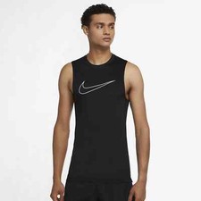Nike Pro Men's Tight-Fit Sleeveless Top, Dri-FIT ,DD1989-010, Black, Md picture