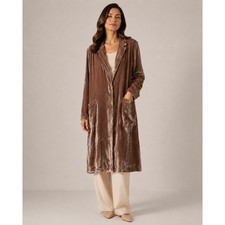 J Jill Rosewood Velvet Jacket Womens LT Tall Rose Gold Pink Pockets NEW picture