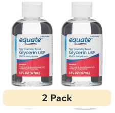 EQUATE PURE VEGETABLE BASED GLYCERIN USP 99.5% ANHYDROUS 6.oz , 2 Pack picture