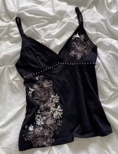 Women Coquette Fairycore Y2K Aesthetic Floral Cami Top Print Halter Tank picture
