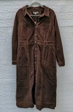 New Boden Amanda Cord Midi Dress Raw Umber Size 14L picture