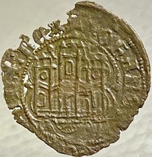 1400’s Medieval Coin 1406-1429 Kingdom Of Castile And Leon King John II Blanca picture