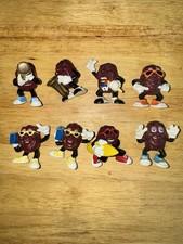 Vintage California Raisins Figures Band Drums Surfboard 1980’s Lot Of 8   #2088 picture