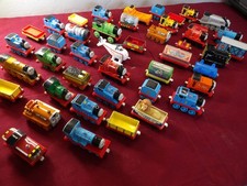 Huge Lot of 44 Metal Diecast Thomas the Train and Friends Engines Tenders Cars picture
