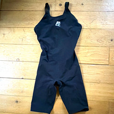 A3 Performance Stealth Black Kneeskin Competitive Swimwear Swimsuit Size 32 picture