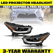 Left+Right 2x LED Projector Headlight w/LED DRL For 2020-2025 Toyota Highlander picture