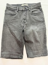 MNG Man Shorts Mens 30 Gray Denim Bermuda 11 Inseam Charcoal Wash Stretch Casual picture