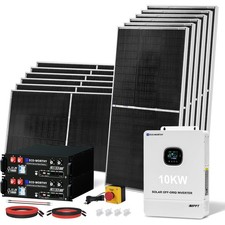 10KW Output 9.36KWH off Grid Solar System Complete Kit for Home:12Pcs 195W Solar picture