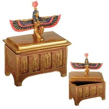 YTC Egyptian Isis Trinket Box - Collectible Figurine Statue Figure Egypt, Gold picture