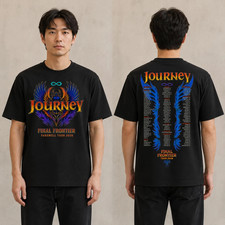 Journey Final Frontier Farewell Tour 2026 T-Shirt Front Back Rock Tee picture